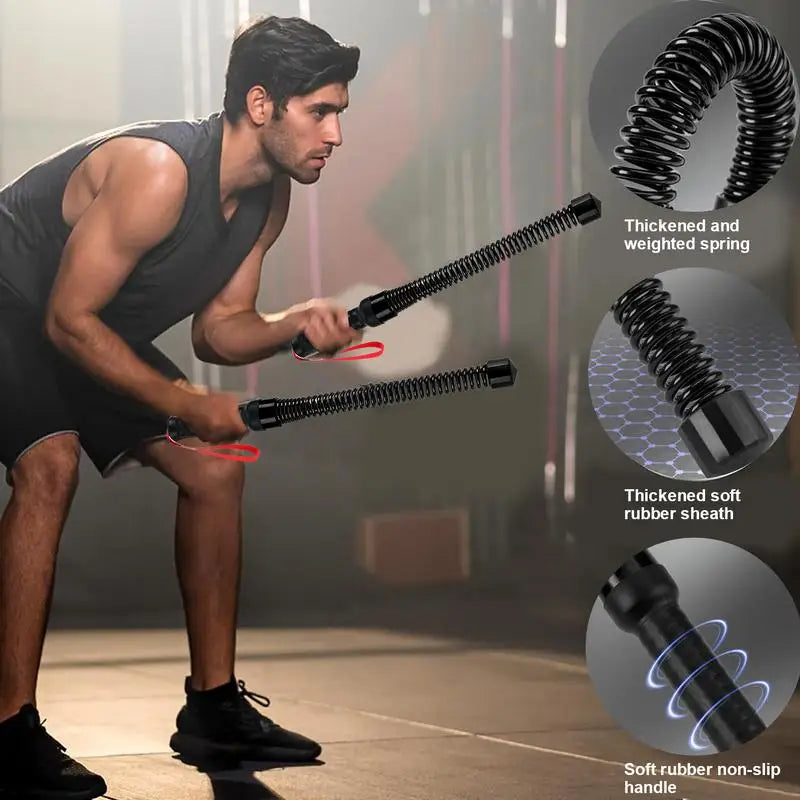Eightora™ Cordless Battle Ropes – Indoor Strength & Endurance Trainer